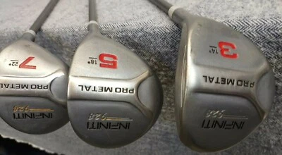 Lote de 3 palos de golf Infiniti 928 ProMetal para mujer 3, 5 y 7 madera grafito diestro Foto 1 de 4