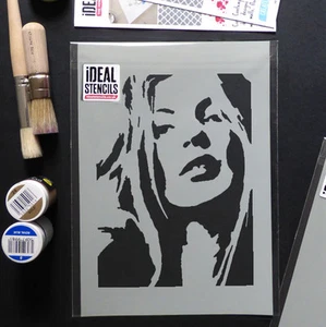 Kate Moss Decoración de Pared Plantilla Pintura Lienzo Tela Reutilizable - Imagen 1 de 5