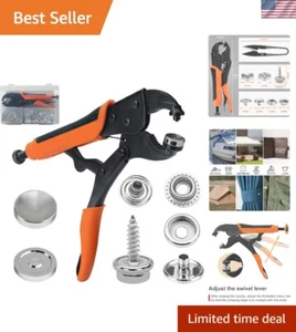 Heavy Duty Snap Fastener Tool & 50 Set Snap Pliers for Boat Cover Repair - Picture 1 of 8