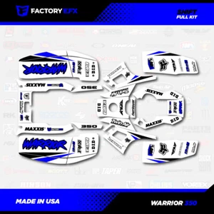 El kit gráfico White Blue Shift Racing se adapta al arranque eléctrico Yamaha Warrior 350 87-04 - Imagen 1 de 2