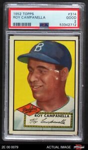 1952 Topps #314 Roy Campanella Dodgers HOF PSA 2 - GOOD