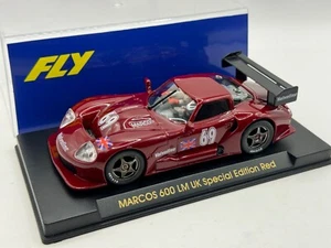 E21 Fly Car (Scalextric) MARCOS 600 LM - UK SPECIAL EDITION -Mint/Boxed -RARE - Picture 1 of 9