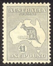 AUSTRALIA #128 SCARCE Mint - 1935 £1 Gray, Wmk C of A Mult