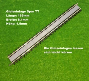 5x Gleiseinlage Gleis 165mm insg. 825mm Spur TT - Grau - 3D Druck PLA - Bild 1 von 1