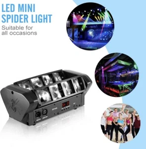 8LED Spider Moving Head Beam Stage Lighting RGBW DMX Disco Party DJ Light Show - Picture 1 of 7