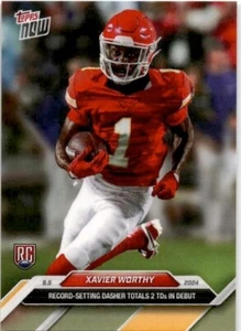 2024 Topps Now #1 Xavier Worthy Rookie RC - Bild 1 von 2
