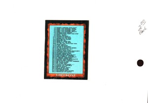 1985 TOPPS The Goonies  Unmarked Checklist Card # 86 EX.TO NM