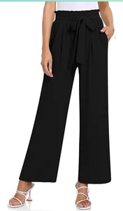 NEW Dress Pants High Waisted Wide Leg Career Pants Pockets M - Picture 1 of 5