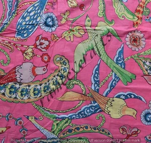 Indische Baumwolle Nähstoff 10 Meter Laufen Lose Blumendruck Vintage Handwerk - Bild 1 von 5