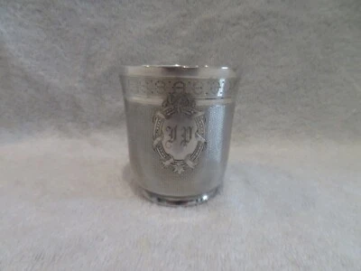 Magnificent French 950 guilloche silver beaker Louis XVI style Lavallee  - Image 1 of 4