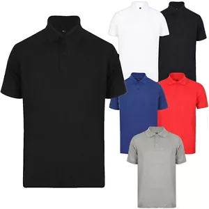 Polo Shirt Uomo Camicie Semplice Piqué Nuova Golf Work Casual Cotone Miscela S a 5XL - Foto 1 di 22