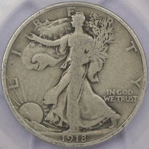 1918-D 50c Walking Liberty Half Dollar - PCGS VG 10 - Picture 1 of 4
