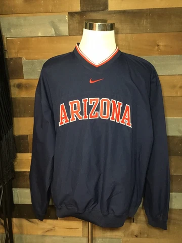 Retro/Vtg Nike Arizona Wildcats Light Pullover Jacket Sz Large Bear Down Nike Cover