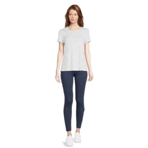 Athletic Works Women's Active Fit Mid Rise Leggings, Indigo Heather, XL(16-18) - Picture 1 of 7