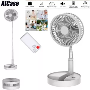 Portable Standing Fan with Remote Controller 7.5" Foldable Desk Fan USB Quiet - Picture 1 of 11
