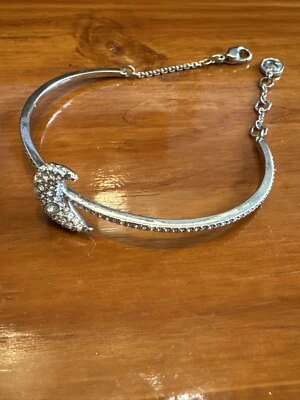 NICE! Swarovski Sublima Bangle Moon White Rhodium plated 5666175 $169 - Image 1 of 4