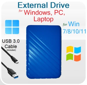 Portable Laptop storage 1TB Portable external hard drive for Windows - Afbeelding 1 van 6