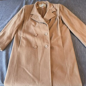 Cappotto lungo Mackintosh New England vintage lana beige tweed donna 44 - Foto 1 di 12