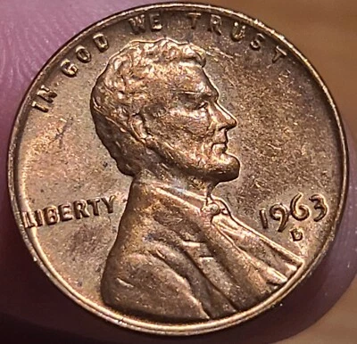 1963 D Lincoln Head Memorial Penny Obverse Off Center Proof Like Denver  - Image 1 of 2