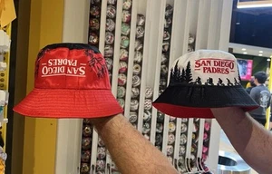 One BRAND NEW Reversible San Diego Padres Stranger Things Theme Game Bucket Hat - Picture 1 of 3