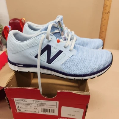 New Balance 鞋 WX577US5 女式 8 1/2 B 跑步运动鞋蓝色舒适  — 第 1/4 张图片