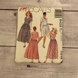 McCalls 6429 Sewing Pattern Dress Sailor Collar Full Skirt Size 10-14 UNCUT - Picture 1 of 3