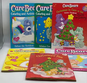 Vintage Care Bears Coloring & Activity Books Set of 6 READ - Picture 1 of 12