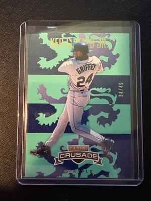 2025 Panini Crusade - Ken Griffey Jr #12 - GOLD FOIL TEAL PARALLEL#/49 - Image 1 of 2