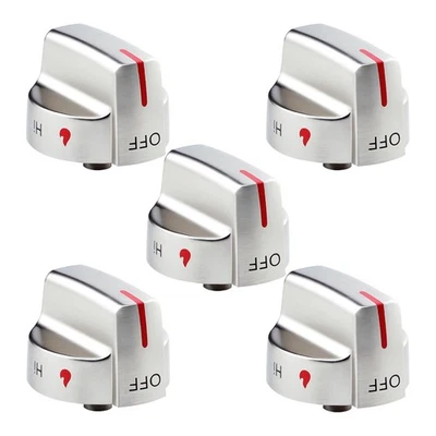 5PCS/Set Silber Herdschaltknopf 5304509064 für Frigidaire Backofen Gasherd - Bild 1 von 4