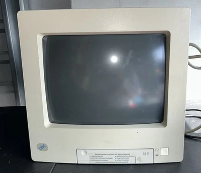 IBM MODEL 6324-001 14" COLOR BEIGE MONITOR  VGA BNC VINTAGE/NO WORK/NO CABLE - Image 1 of 4