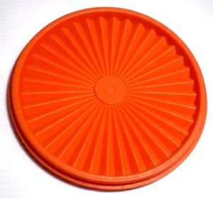 Tupperware Vintage orange Kanister Ersatz Sunburst Deckel nur 6,5 Zoll - Bild 1 von 5