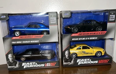 Fast & Furious 69 Camaro & 68 Charger Widebody+Nissan SKYLINE GTR (R32) & (R33) - Image 1 of 4