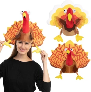 2 PCS Thanksgiving Turkey Sitting Hats Silly for Night Event, One size fits all - Picture 1 of 7