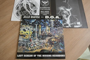 JELLO BIAFRA with DOA – LAST SCREAM OF THE MISSING NEIGHBOURS LP– NrMINT UK PUNK - Picture 1 of 2