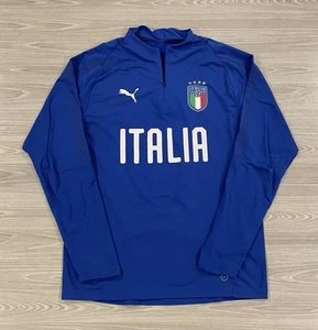 Puma 2018/19 Italien Fußball Soccer Training 1/4 Zip Jacke Blau Herren Größe L - Bild 1 von 6