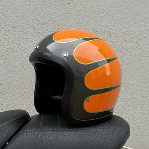 Bajo Perfil TT&COCASCOS Cara Abierta Retro Pequeña Forma Moto Casco Moto  - Imagen 1 de 20