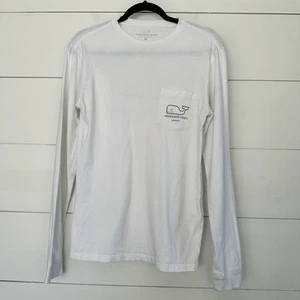 Vineyard Vines Men’s Extra Small White Sarasota Holiday Longsleeve Shirt Christm - Picture 1 of 6