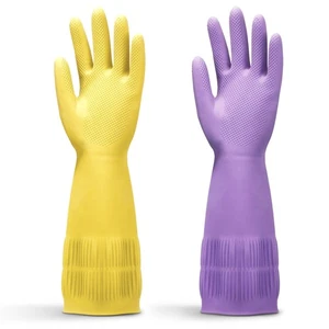 12 Pairs 15 Inch Extra Long Rubber Dishwashing Gloves - Non-Slip for Cleaning... - Picture 1 of 7