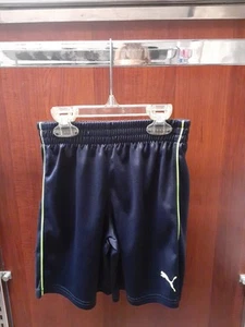 Dark Blue And Lime Green Boys Puma Shorts. Size 6. - Picture 1 of 3