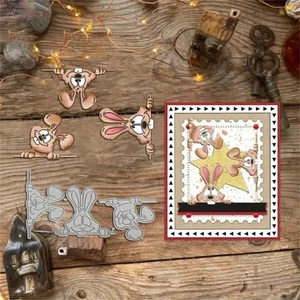 Easters Rabbits Die Cuts Metal Cutting Dies for Card Making Scrapbook Decoration - Picture 1 of 8