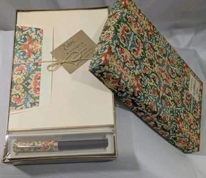 VTG Eaton Hand Bordered Antiqua Stationary Set  Sealed Sheaffer Kaleidoscope Pen - Picture 1 of 7
