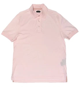 New $490 TOM FORD Pink Pique-Knit Cotton 3Btn Polo Shirt 56/46 XL TF Logo Italy - Picture 1 of 7