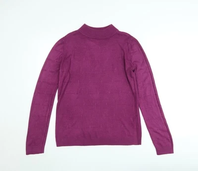 Maine New England Women’s Purple Mock Neck Knit Jumper Size 12 - Image 1 of 4