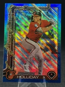 2025 Topps Holiday Blue Metallic Glitter #H188 Jackson Holliday Orioles - Picture 1 of 2