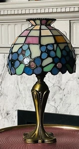 VINTAGE PARTY LITE TIFFANY STYLE TEA LIGHT HOLDER - Picture 1 of 19