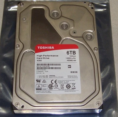 Toshiba HDWE160UZSVA 6 TB SATA III X300 Performance 128 MB Cache 100% OK - Bild 1 von 3