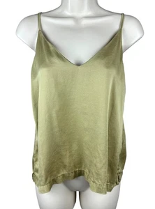SYSTEMACTION Barcelona Women's Silk Cami Top Sleeveless Size S Green - Picture 1 of 6