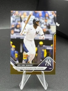 Yankees Record 15 HRs 2025 MLB Topps NOW Card 22 Gold Foil Parallel /50 - Picture 1 of 4