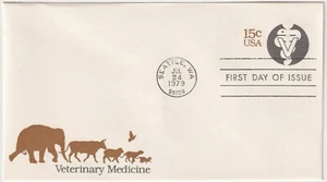 1979 USA FDC - Veterinary Medicine - Printed 15 Cent Stamp - Picture 1 of 2