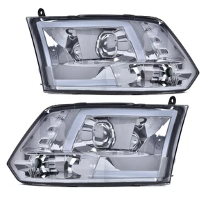 Smoke Lens LED DRL Projector Headlights Fit For 09-18 Dodge Ram 1500 2500 3500 - Picture 1 of 12
